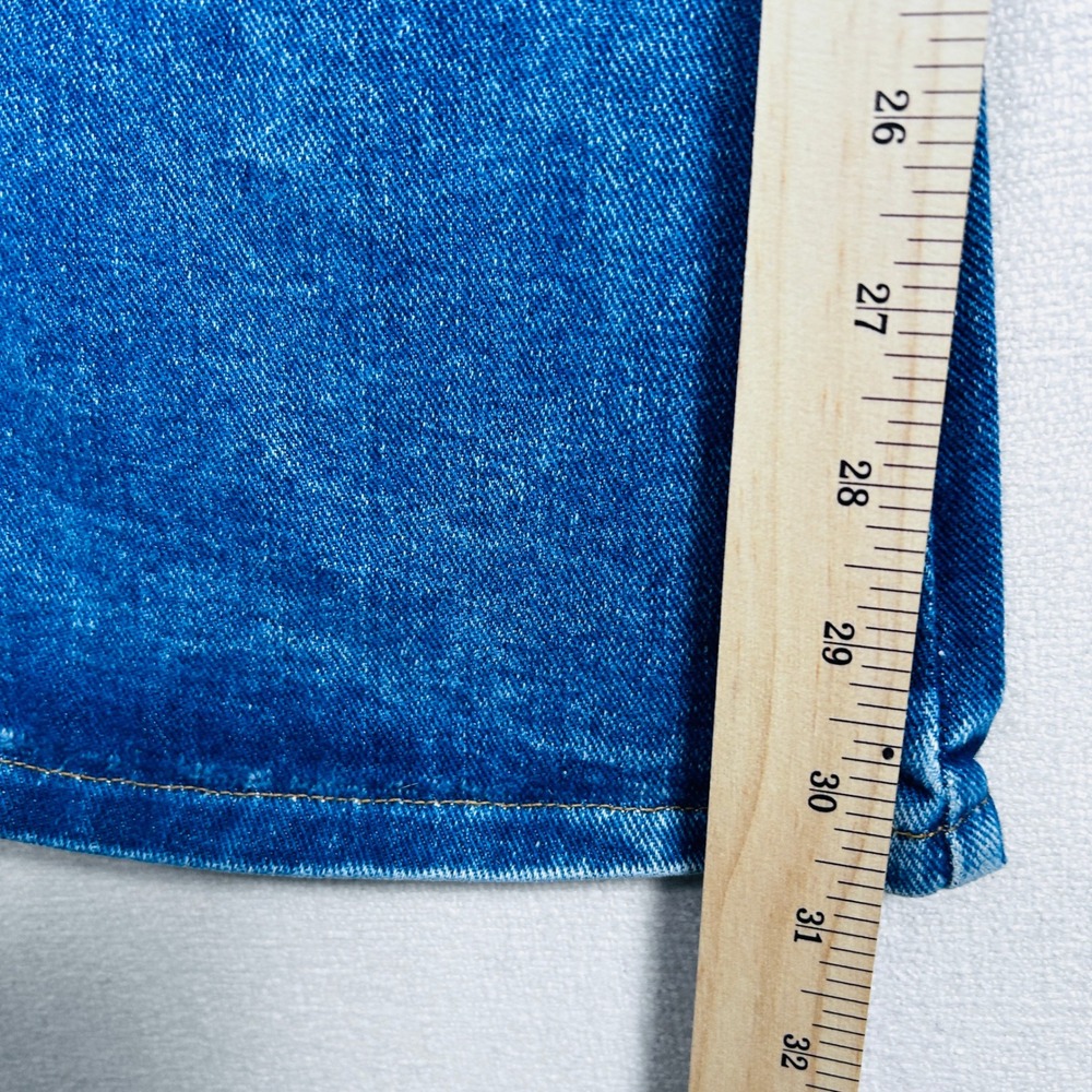 JouJou Jeans Blue Denim Bell bottom Womens 33 waist Button Detail High Rise - Picture 11 of 12